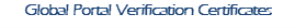 Global Portal Verification Certificates